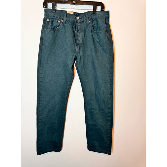 Brand New Levi's 501 Men's 30x30 Green/Blueish Button Fly Straight Leg Jeans - Picture 2 of 8